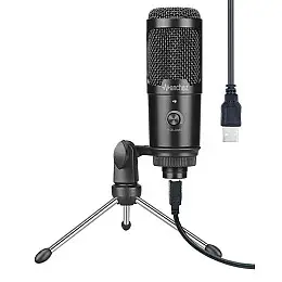 Конденсаторный микрофон Manchez U18 со штативом USB Black
