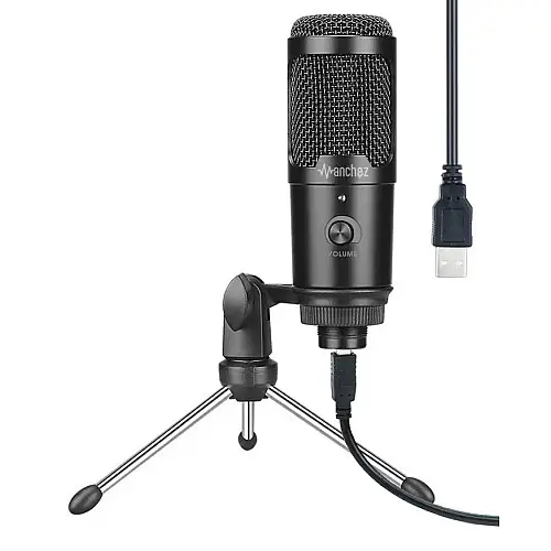 Конденсаторный микрофон Manchez U18 со штативом USB Black
