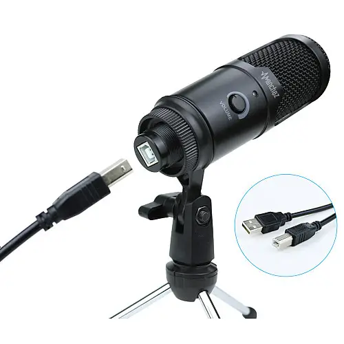 Конденсаторный микрофон Manchez U18 со штативом USB Black