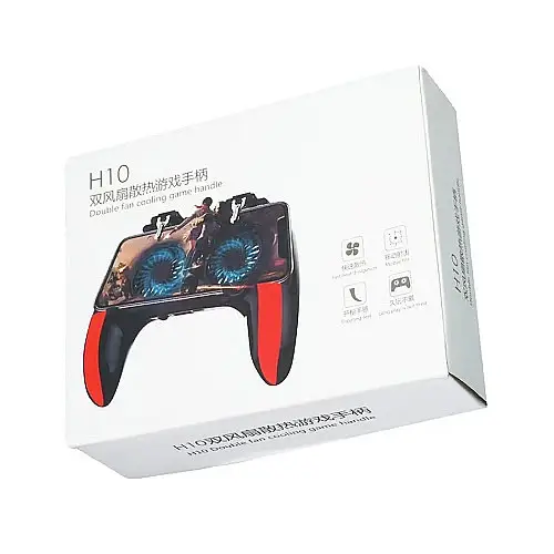Беспроводной геймпад триггер для смартфонов Wuw H10 Dual Fan 2500mAh Черно-красный (31458_2906782)