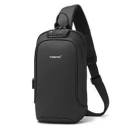 Рюкзак антивор з кодовим замком Tigernu T-S8102A USB 5л Black (16235-hbr)