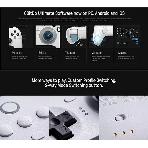 Геймпад 8BitDo Ultimate Bluetooth Білий (57248)