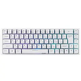 Бездротова ігрова клавіатура з підсвіткою 2E KG360 RGB 68key WL White