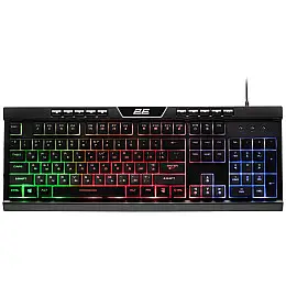 Клавіатура ігрова провідна 2E Gaming KG300 LED USB Ukr Чорний