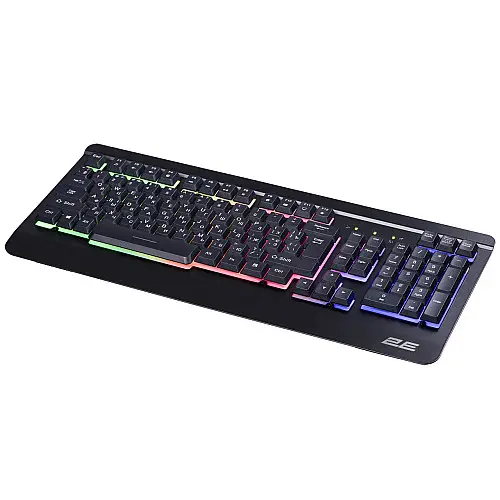 Провідна геймерська клавіатура 2E Gaming KG320 USB-A EN/UA/RU LED Чорний