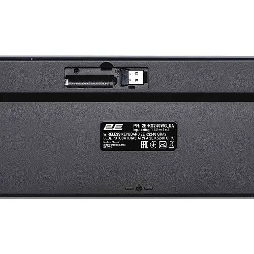 Бездротова клавіатура 2E KS240 WL/BT EN/UK iz15810