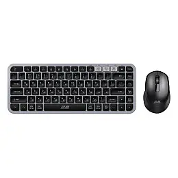 Клавіатура і мишка бездротова 2E MK430 WL/BT EN/UKR сірий-чорний