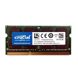 Оперативна пам'ять Crucial SODIMM DDR3L 8Gb 1600MHz PC3L-12800 1.35v (CT102464BF160B.M16FED)