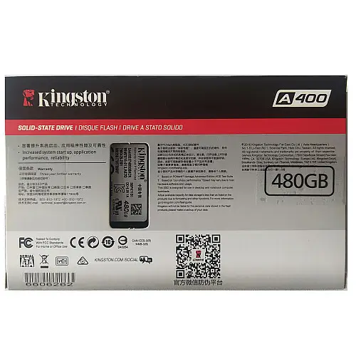 SSD диск Kingston SSDNow A400 480GB 2.5" SATAIII 3D V-NAND (SA400S37/480G)