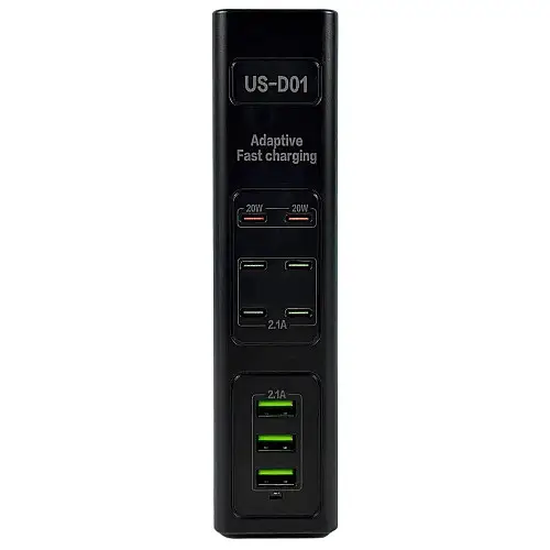Адаптер UKC US-D01 50W 3USB 110-265V Черный