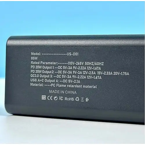 Адаптер UKC US-D01 85W 3USB 110-265V Чорний