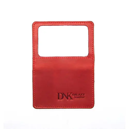 Мини обложка для документов ID паспорта DNK Leather DNK mini okno H col.H Красный