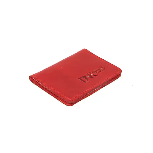 Мини обложка для документов ID паспорта DNK Leather DNK mini okno H col.H Красный