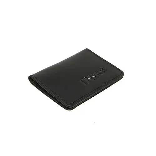 Мини обложка для документов ID паспорта DNK Leather DNK mini okno H col.J Черный
