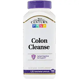 Очищення Кишечника, Colon cleanse, 21st Century, 120 вегетаріанських капсул
