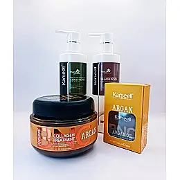 Набор по уходу за волосами Karseell ARGAN COLLAGEN TREATMENT Маска шампунь кондиционер масло для волос