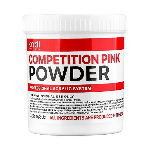 Акриловая пудра Kodi Professional Competition Pink Powder 224 г Прозрачно-розовый (00-00062083)