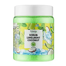 Скраб для тіла та обличчя М'ята-Лайм Top Beauty Scrub Lime&Mint Coconut 250 мл (4820169180284)