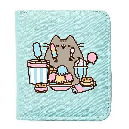 Кошелек 2Life Pusheen cat 11х10 см Кот со сладостями Мятный (v-12192)