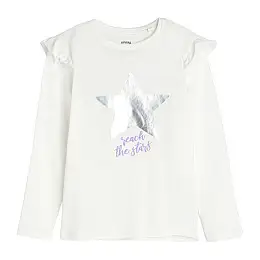 Дитячий лонгслів No brand 077001-W 128 см Білий (93808637)