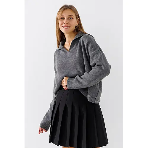 Джемпер женский No Brand 6509 One Size Темно-серый (2000990775764)