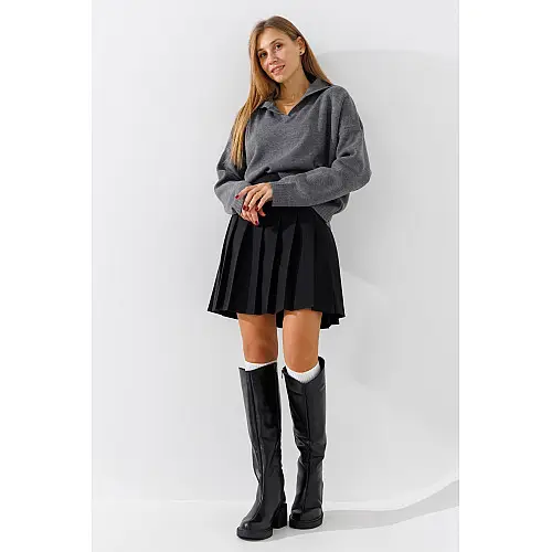 Джемпер женский No Brand 6509 One Size Темно-серый (2000990775764)