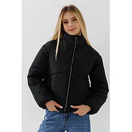 Куртка для дівчинки No Brand 1-24-0264 158 см Чорний (2000990849472)