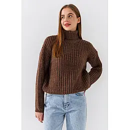 Джемпер женский No Brand 5015 One Size Коричневый (2000990775733)