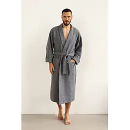Мужской халат German Volf 665966915 XL Серый (2077993932)