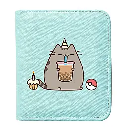 Кошелек 2Life Pusheen cat Кот с коктейлем 11х10 см Мятный v-12256