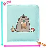Кошелек 2Life Pusheen cat Кот с коктейлем 11х10 см Мятный v-12256