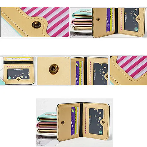 Кошелек 2Life Pusheen cat Кот с коктейлем 11х10 см Мятный v-12256