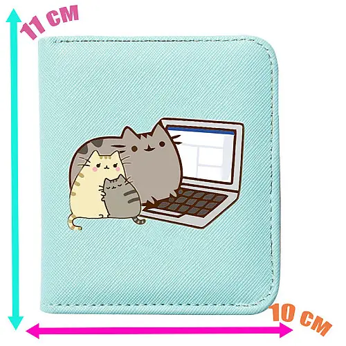 Детский кошелек 2Life Pusheen cat 11х10 см Мятный v-12257