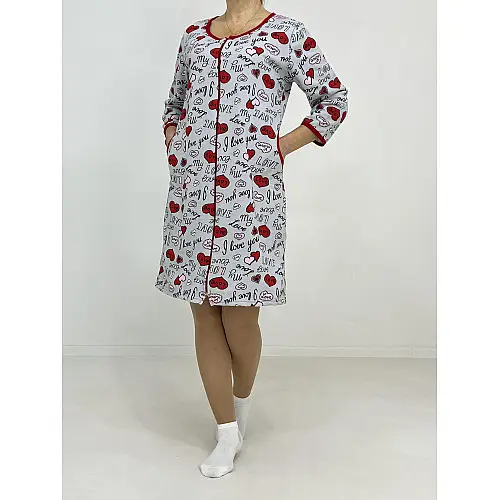 Халат женский на молнии Triko Love 48-50 Разноцветный (80024090-2)