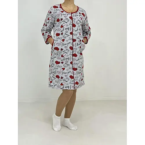 Халат женский на молнии Triko Love 60-62 Разноцветный (80024090-5)