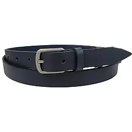 Ремінь жіночий шкіряний Skipper 2,5 см Темно-синій (1644-25)