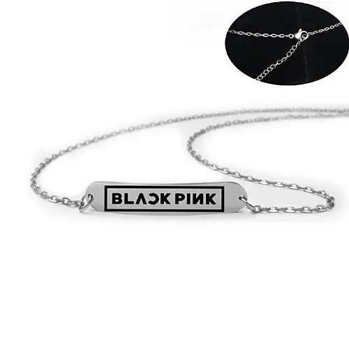 Браслет з гравіюванням Bioworld Black Pink на застібці (23007)