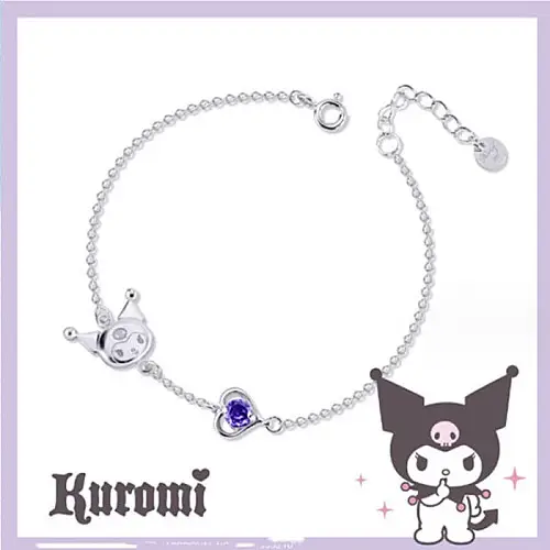 Браслет Куроми Kuromi Моя Мелодія Onegai My Melody з камінцем (23655) Bioworld