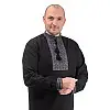 Вишиванка чоловіча чорна з льону Традиція 4Profi 48