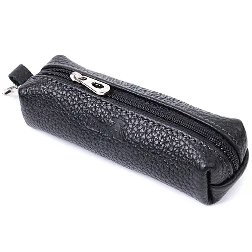 Ключница из натуральной кожи SHVIGEL 16227 Черный 14,5х4,5х3 см