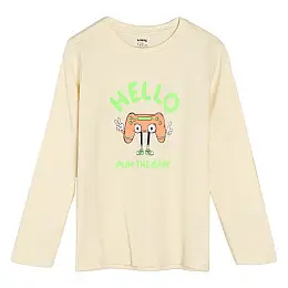 Дитячий лонгслів No brand 300601-BG 116 см Бежевий (93777754)