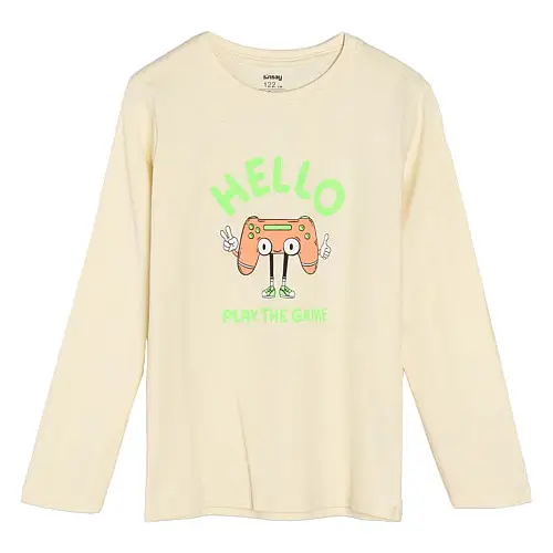 Дитячий лонгслів No brand 300601-BG 116 см Бежевий (93777754)