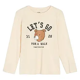 Дитячий лонгслів No brand 674709-BG 104 см Бежевий (92997765)