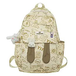 Рюкзак подростковый Lesko 230632 Beige Зайка 20 л