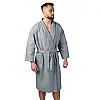 Вафельный халат Luxyart Кимоно 54-56 XL серый (LS-3376)