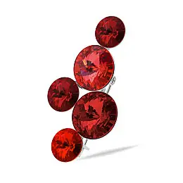 Брошь KOBI Zorina со Swarovski красный (7760-0349-136)