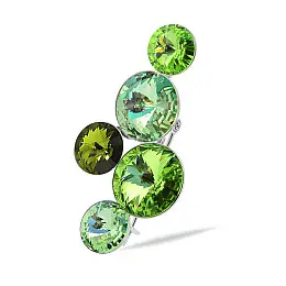 Брошь KOBI Zorina со Swarovski зеленый (7760-0349-116)