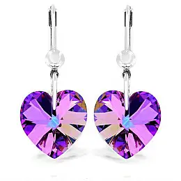 Серьги KOBI Heart со Swarovski 14 мм (7440-0954-36)