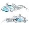 Серебряная брошка SilverBreeze с топазом Лондон Блю 1.506ct (1925690)