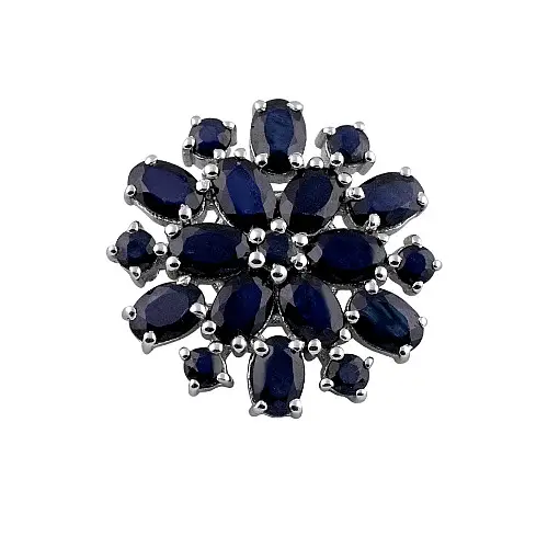 Серебряная брошка SilverBreeze с натуральным сапфиром 8.9ct (2106548)
